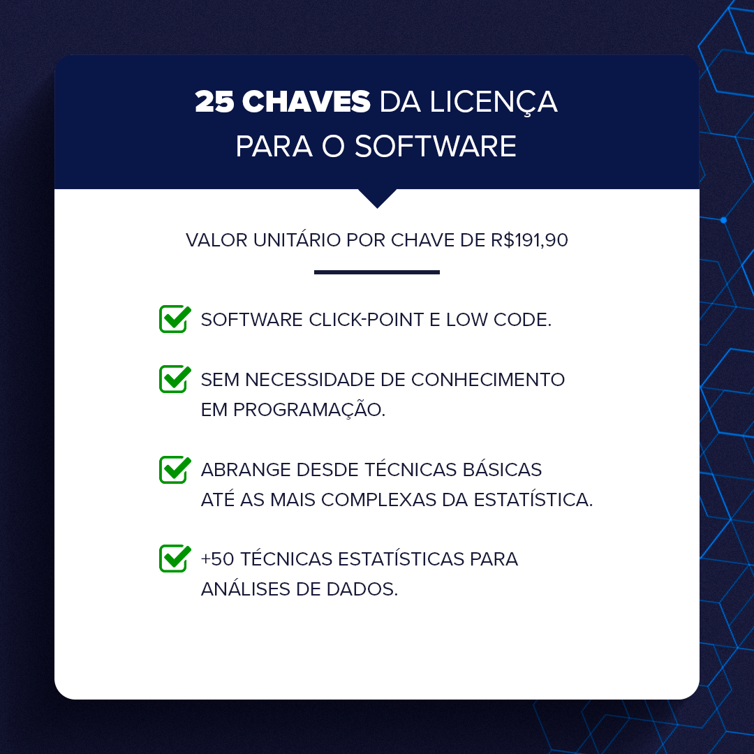 STATISTICA ACADEMIC - PACOTE COM 25 LICENÇAS